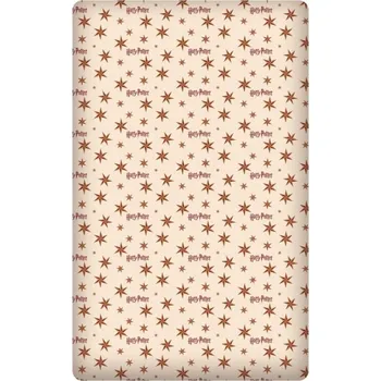 Povlečení Aymax Prostěradlo béžové s hvězdičkami, Harry Potter