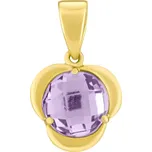 Zlatý přívěsek Nya ze žlutého zlata s přírodním ametystem FNN22608PGYAM