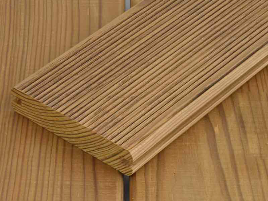 Thermowood Dřevěná terasová prkna THERMO BOROVICE 26 x 118 x 4200 mm