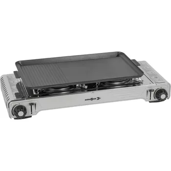 Outdoor vaření Plynový vařič Brunner Devil Double Grill Barva: stříbrná