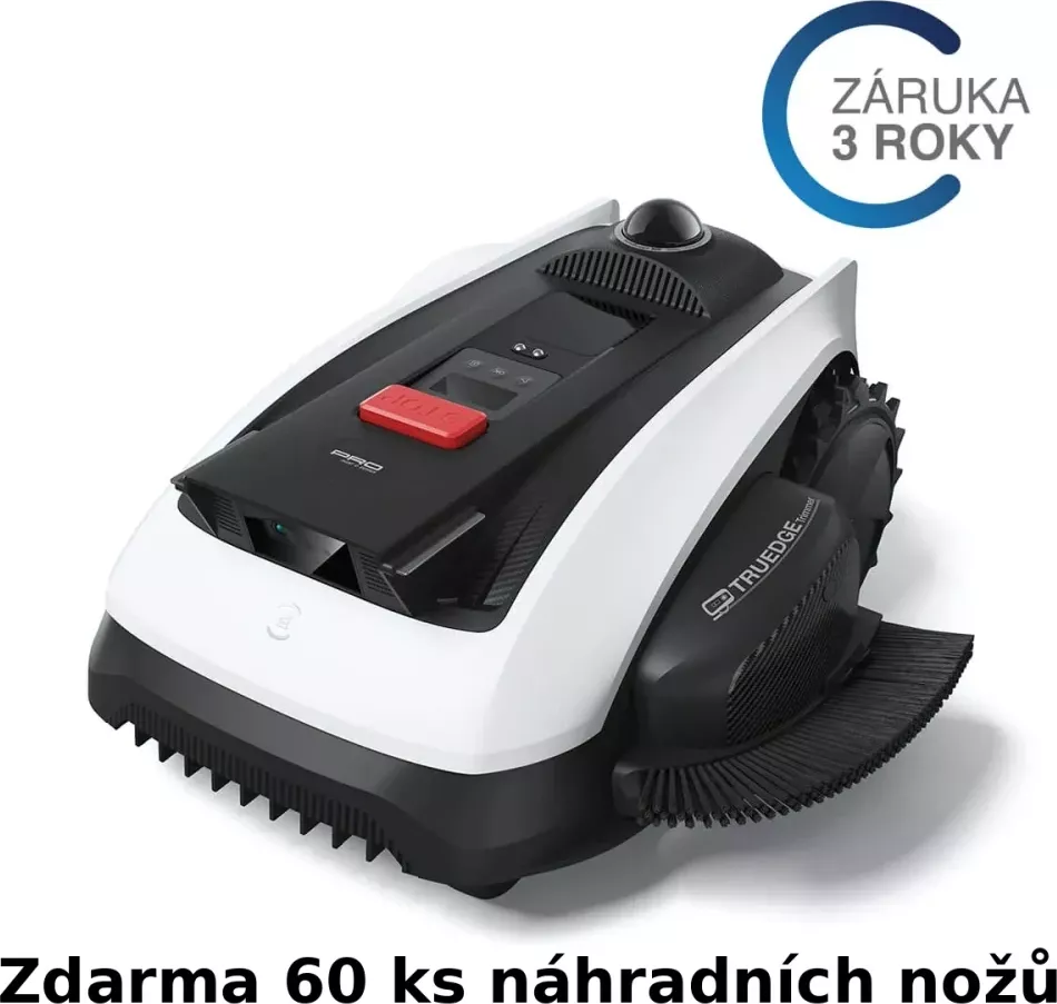 ROBOTICKÁ SEKAČKA ECOVACS GOAT O1200 LIDAR PRO (Robotická sekačka bez kabelu s TruEdge™ dosekáváním okrajů a AIVI® 3D vyhýbáním překážkám. Ovládání v aplikaci.)