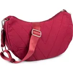 Jennifer Jones Lehká volnočasová prošívaná kabelka přes rameno vínová-bordó 2337