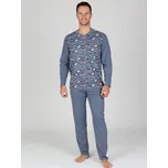 Evona Pánské dlouhé pyžamo P APOLO s auty Velikost: M