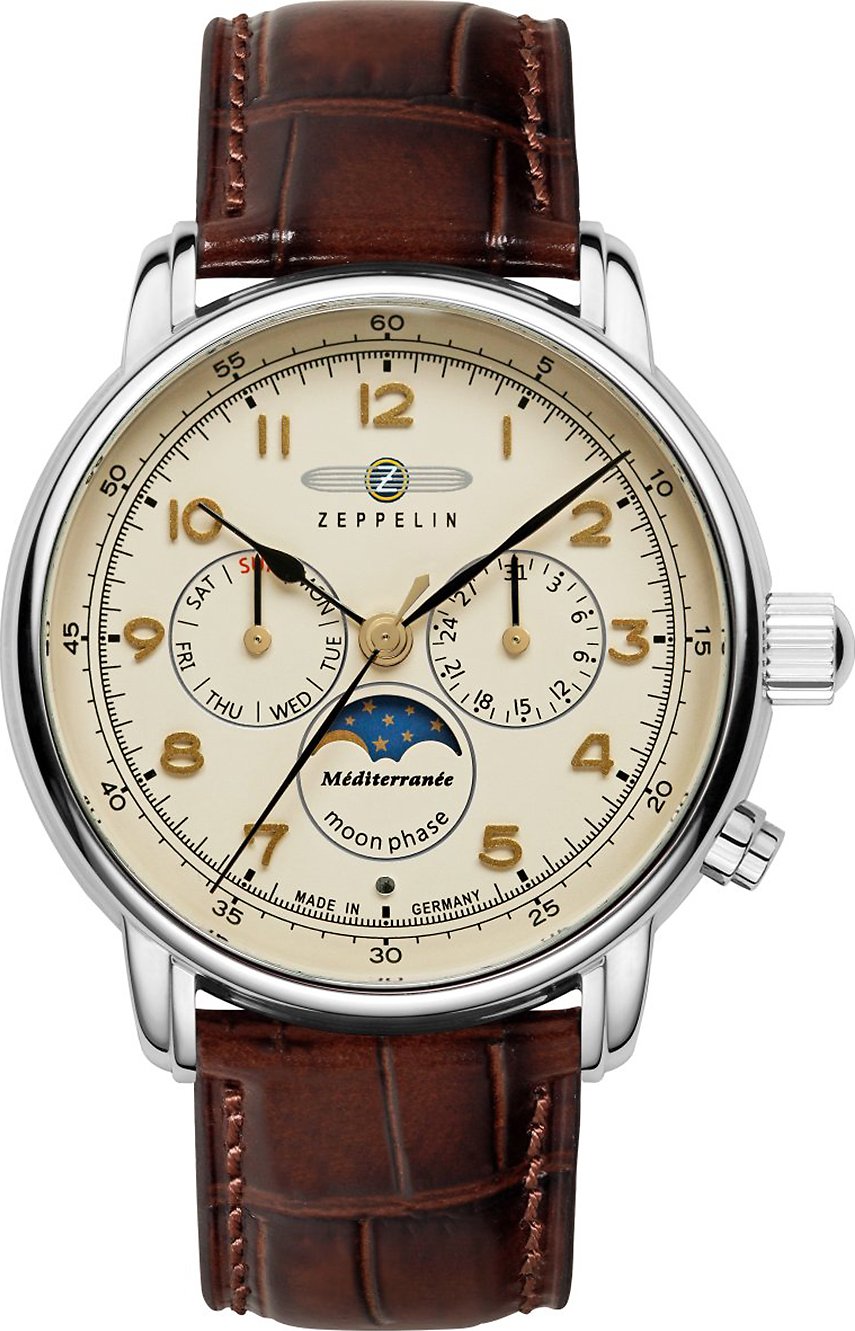 Zeppelin 96365 Méditerranée moon phase 40mm 5ATM