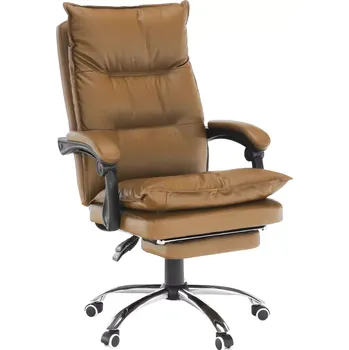 Kancelářské křeslo s podnoží DRAKE - ekokůže hnědá - SLEVA 3% s kodem radost25