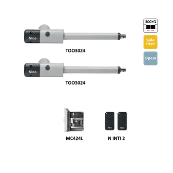 NICE TOO3024KLT sada pohonů pro dvoukřídlovou bránu do 3 m/křídlo