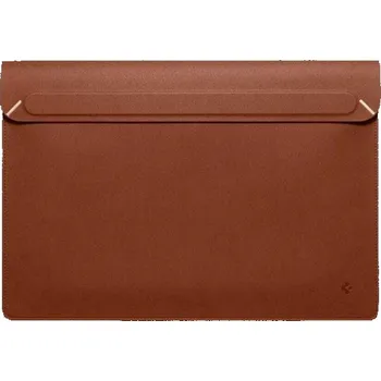 Pouzdro na mobilní telefon Spigen Valentinus obálka se stojánkem pro MacBook do 16" - hnědá