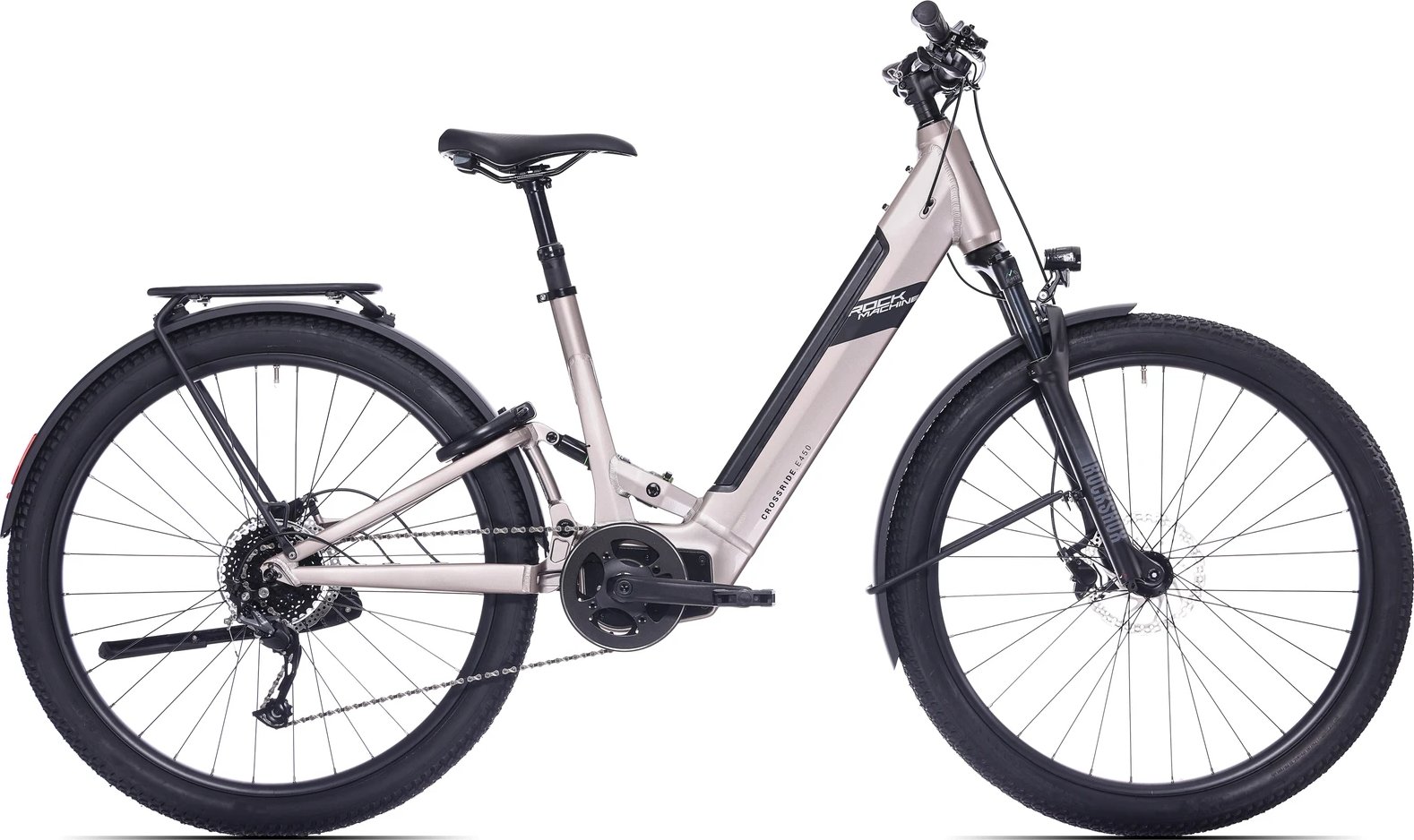 ROCK MACHINE Crossride e450 FS Touring Sand Grey/Black, vel. M