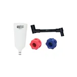 KS Tools 150.9155 Sada nálevky na plnění oleje s otočným úhlovým ramenem pro VAG, 4 kusy, bílá