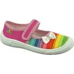 dívčí bačkory balerínky Peon kids duhové MI/001 IL velikost 27