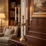 Boltze Svícen Victoria, barva zlatá, 40 cm 497885