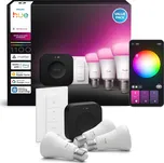 3x LED žárovka E27 A60 8,1W = 75W 1100lm CCT + RGB SMART Smart Bluetooth ZigBee White and Color Ambiance + Bridge PRO Bridge + Philips HUE Remote Controller