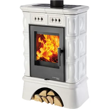 Krbová kamna Kachlová kamna FARO – černá / slonová kost, výkon 3.0–6.3 kW 0424637020000 + Doprava Zdarma