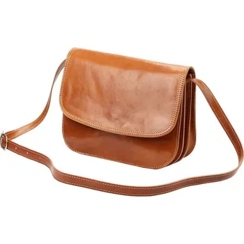 Kabelka Lovecká hnědá středně velká kožená crossbody kabelka Florence no. 13