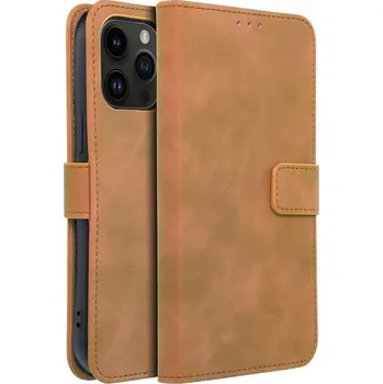 Pouzdro na mobilní telefon Flipové pouzdro Neomedia pro Apple iPhone 14 Pro Max, hnědé