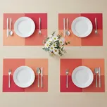 Prostírání ŠACHY oranžová, sada 4 ks