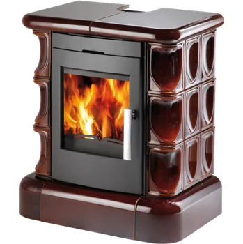 Krbová kamna Kachlová kamna MANTA kachlový top+sokl – černá / hnědá, výkon 2.3–7.2 kW 0434215000000