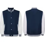 Bunda BOMBER Bejzbolová Bunda Bez Kapuce ROLY 6440 Tmavě Modrá a Bílá 2XL