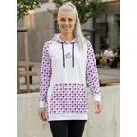 Dámská funkční prodloužená mikina premium ALTISPORT VOJ/ALW048MI03 BÍLÁ/FIALOVÁ L