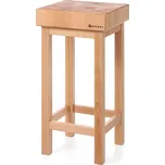 Dřevěný řeznický špalek s dřevěnou základnou, HENDI, 500x400x(H)200mm (HENDI | řeznický špalek dřevěný na podstavci 506011)