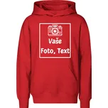 Dětská mikina s vlastním potiskem Barva: Červená, Dětské velikosti: 158 cm/12 let
