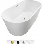 Volně stojící akrylátová vana Braider Altaria, odtok uprostřed, 137 x 74 cm