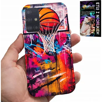Pouzdro na mobilní telefon POUZDRO PRO SAMSUNG GALAXY A51 - BASKETBAL NBA POULIČNÍ GRAFFITI KOŠ FANOUŠEK