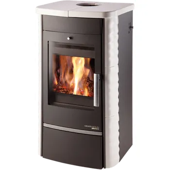 Krbová kamna Kachlová kamna ALYTUS II s výměníkem – černá / bílá, výkon 3.3–10.2 kW 0434517600000