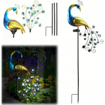 Venkovní osvětlení Solární lampa zapichovací lampa Real Garden vícebarevná 112 cm 1 ks