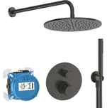 IDEAL STANDARD - CeraTherm Sprchový set s termostatem pod omítku, s tělesem, průměr 30 cm, Magnetic Grey A7573A5