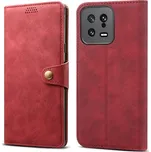 Lenuo Leather flipové pouzdro pro Xiaomi 13, červená