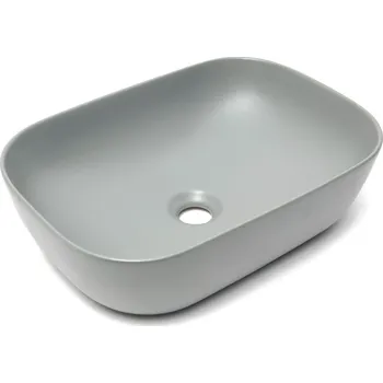 Umyvadlo Swiss aqua technologies Umyvadlo na desku SAT Infinitio 45,5x32,5 cm šedá mat bez přepadu SATINF4532LGRM