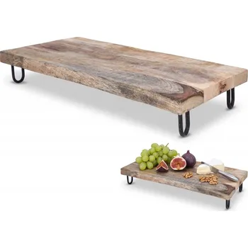 SERVÍROVACÍ PRKÉNKO tác elegantní z mangového dřeva na chuťovky a předkrmy 39x16