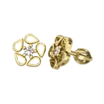 Couple, Náušnice Mani, žluté zlato se zirkony, 585-66-3-0668.0Z00.0.00.001.05