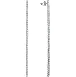 Dlouhé stříbrné náušnice se zirkony AGUV2672 Beneto / Délka: 8 cm