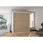 Skříň s posuvnými dveřmi 180 cm - Spectra Barva: Bílá/dub Sonoma