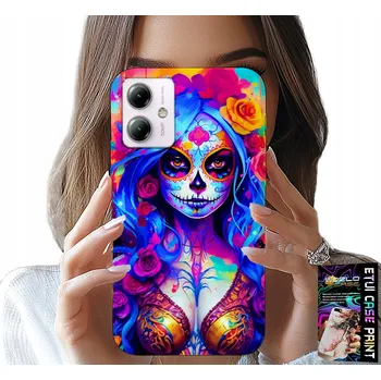 Pouzdro na mobilní telefon POUZDRO pro Motorola Moto G54 5G - Mexická, barevná Královna Smrti