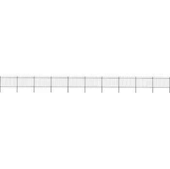 Plot Zahradní plot s kopím nahoře ocelový 1781,5 x 120 cm černý IM_277629
