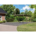 Dřevěný carport pro auto (62027) Karibu ECO 1C, zastavěná plocha 14,9 m²