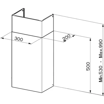 Příslušenství pro digestoř Faber 990 WH Prodloužený komín (Sada 2ks) 112.0254.846