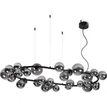 Ideal lux Perlage G9 závěsné kruhové svítidlo Černá / 30 koulí