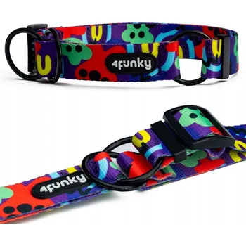 Obojek pro psa Polostahovací nastavitelný obojek pro malého psa S – 4FUNKY Neon Bloom