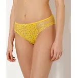 Blancheporte Sada 4 kalhotek midi Tropea, z pružné bavlny a krajky, s potiskem růžová+žlutá 50/52