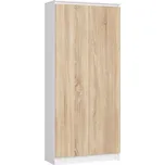 Uzavřený regál R80 2D 8P CLP bílý / sonoma
