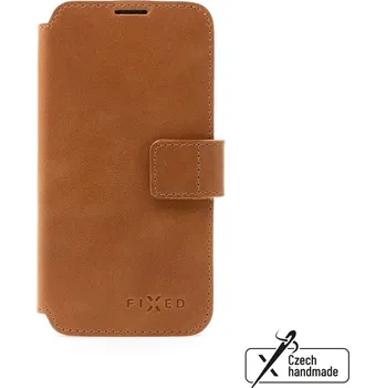 Pouzdro na mobilní telefon Kožené pouzdro typu kniha FIXED ProFit pro Samsung Galaxy A36 5G, hnědé
