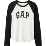 Dámské tričko GAP VINTAGE CREW LOGO XS Bílá, Černá