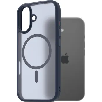 Pouzdro na mobilní telefon AlzaGuard Matte Case Compatible with MagSafe pro iPhone 17 tmavě modrý