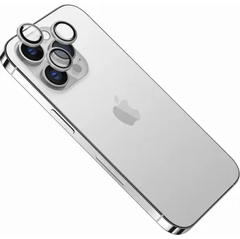 Ochranná skla čoček fotoaparátů FIXED Camera Glass pro Apple iPhone 14 Pro/14 Pro Max, stříbrná