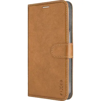 Pouzdro na mobilní telefon Pouzdro typu kniha FIXED Opus pro Apple iPhone 16, hnědé