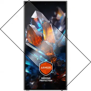 Prémiové ochranné tvrzené sklo FIXED Armor s aplikátorem pro Samsung Galaxy S24 Ultra, černé